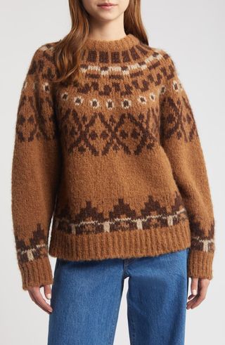 Fair Isle Alpaca Blend Sweater