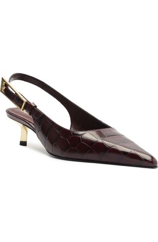 Ciara Slingback Pointed Toe Kitten Heel Pump