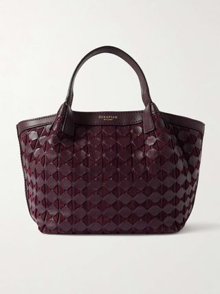 Mini Secret Woven Leather and Suede Tote