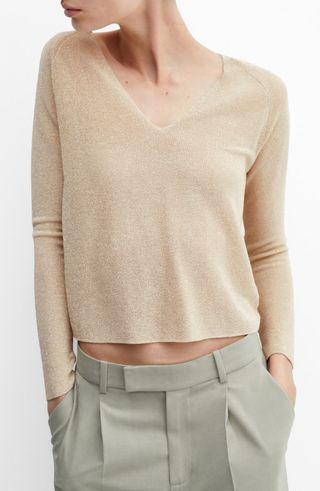 Shimmer V-Neck Sweater