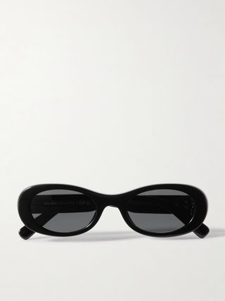 Oval-Frame Acetate Sunglasses