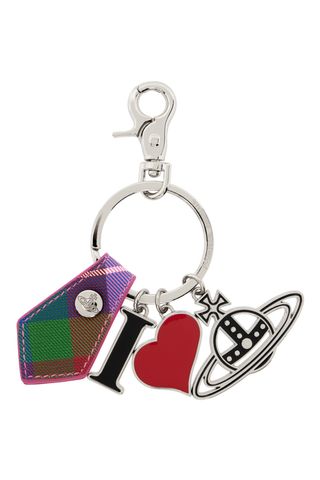 Vivienne Westwood Pink & Silver I Love Orb Keychain