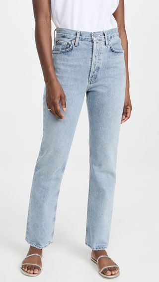 Lana Mid Rise Straight Jeans