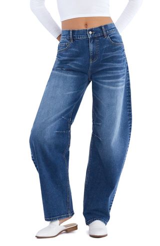 Luring High Waist Barrel Jeans