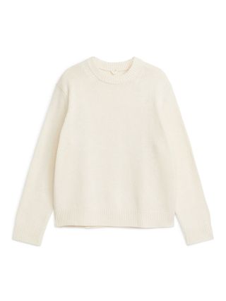 Heavy Knit Wool Jumper - Beige - Arket Gb