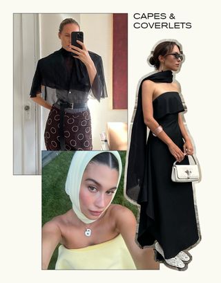 a collage of images featuring fall's most noteworthy accessory trends