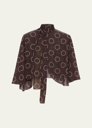 Prada, Dot Print Georgette Cape