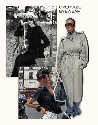 a collage of images featuring fall's most noteworthy accessory trends