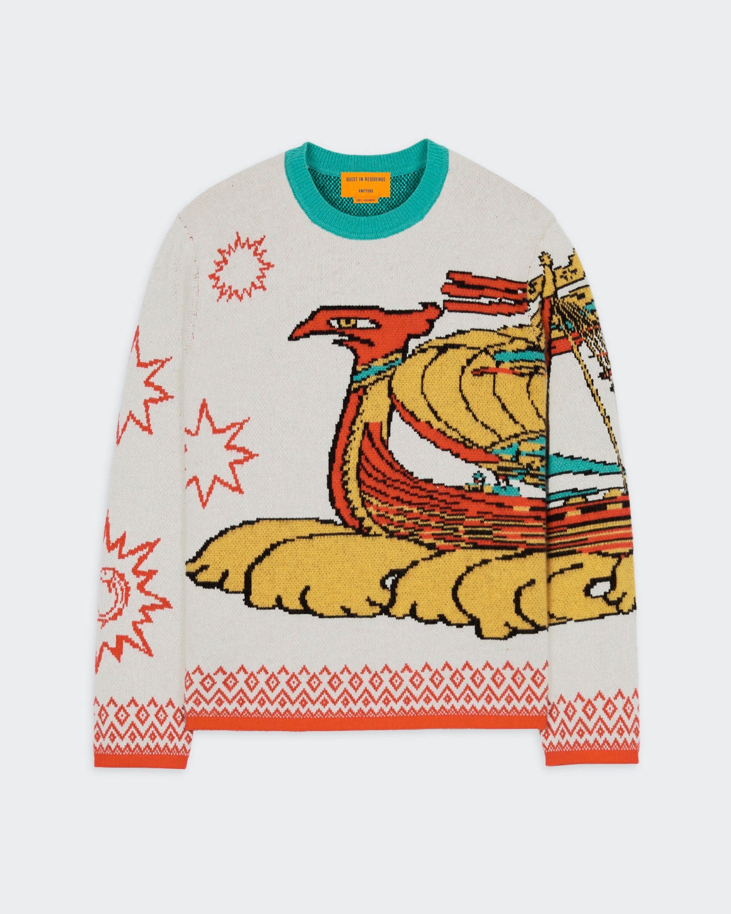 Image may contain Clothing Knitwear Sweater Animal and Bird