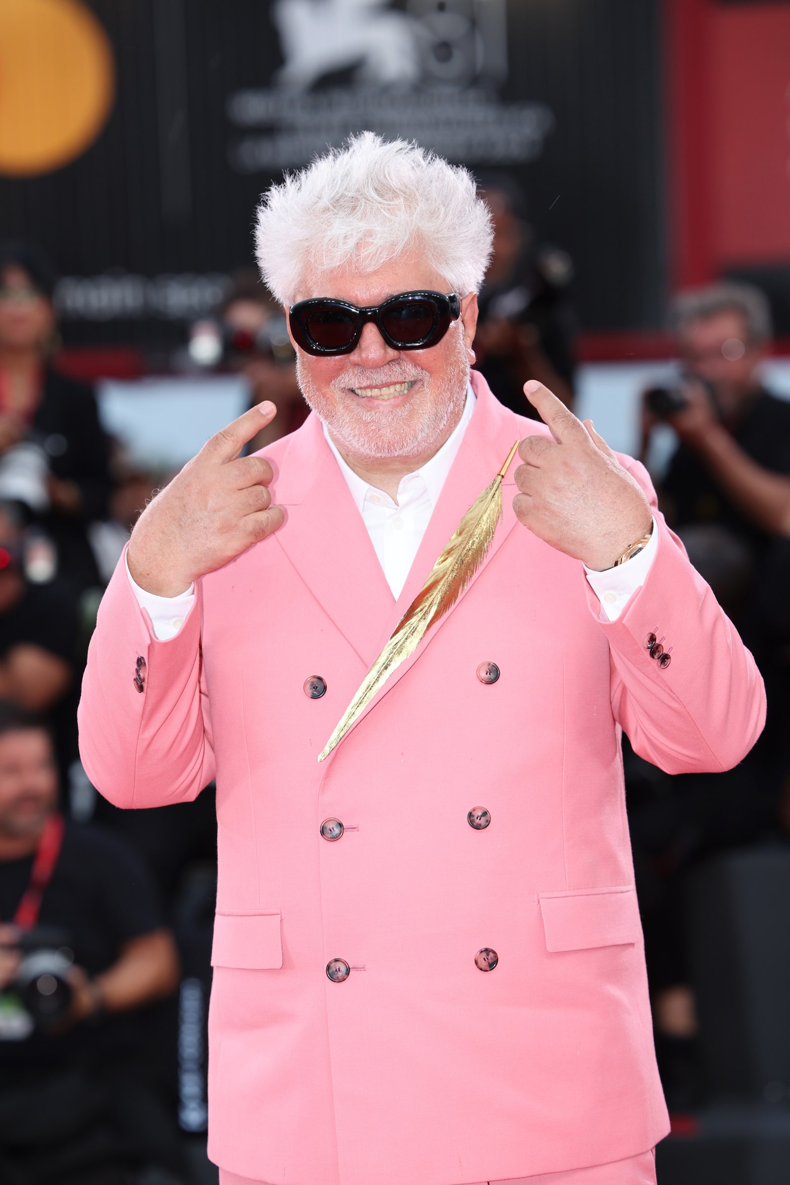 VENICE ITALY  SEPTEMBER 02 Pedro Almodóvar attends the The Room Next Door red carpet during the 81st Venice...