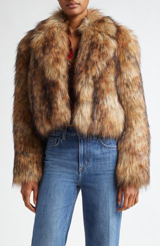 Aura Crop Faux Fur Coat