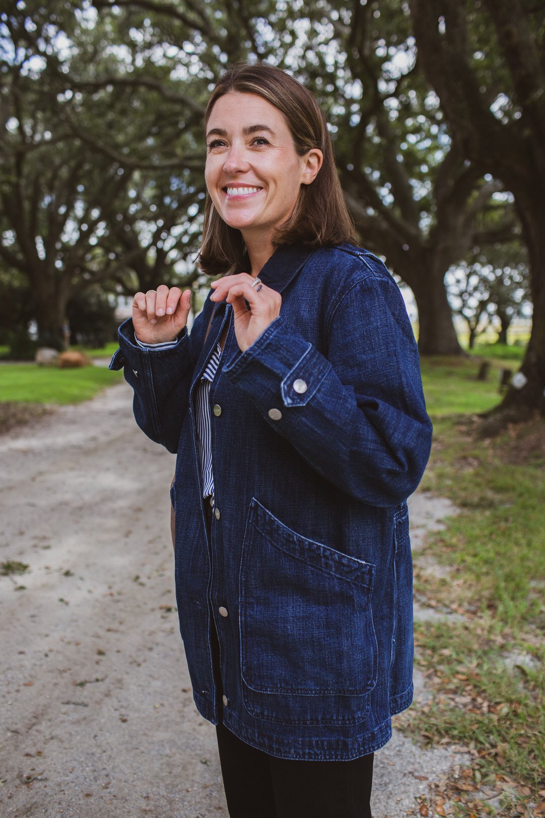 J.Crew denim barn coat