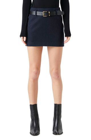 Pinstripe Miniskirt