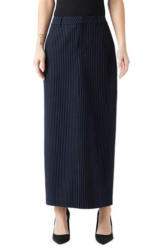 Pinstripe Maxi Skirt