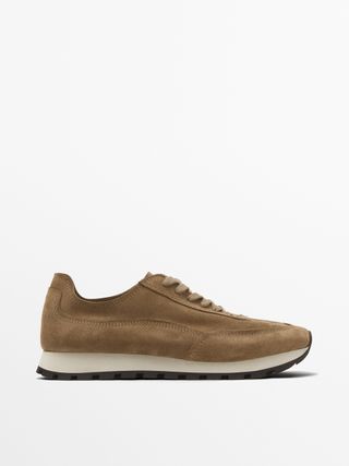 massimo dutti, Soft Split Suede Sneakers