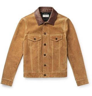 Saint Laurent Suede Western Trucker Jacket 