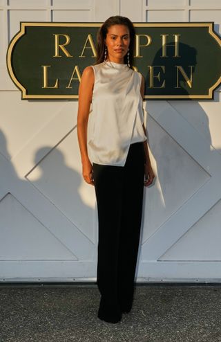 Tina Kunakey at Ralph Lauren S/S 25 show