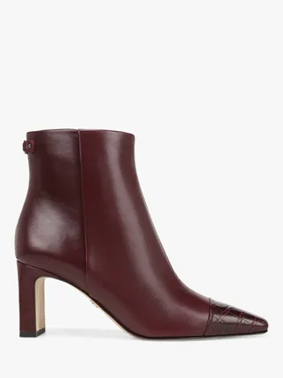 Sam Edelman Saige 2 Leather Ankle Boots, French Burgundy