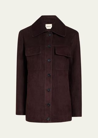 Iana Button Down Suede Jacket