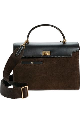 Mortimer Suede & Leather Top Handle Bag