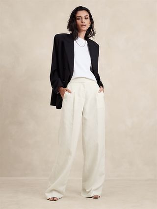 Tencel™-Linen Wide-Leg Pant