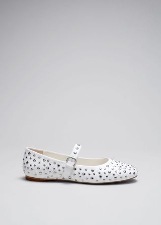 Studded Leather Ballet Flats