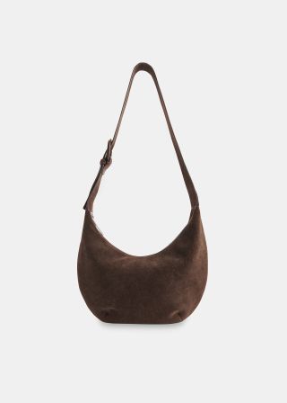 Sia Suede Curved Crossbody Bag