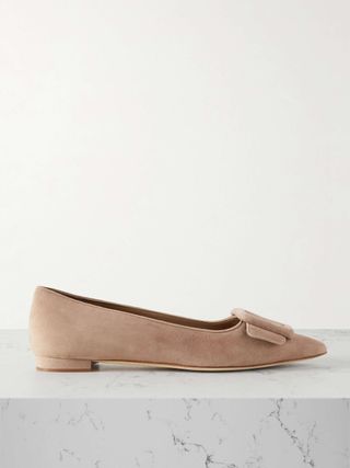 Maysale Suede Point-Toe Flats