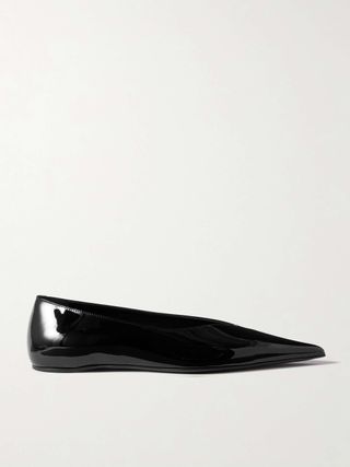 The Asymmetric Patent-Leather Ballet Flats