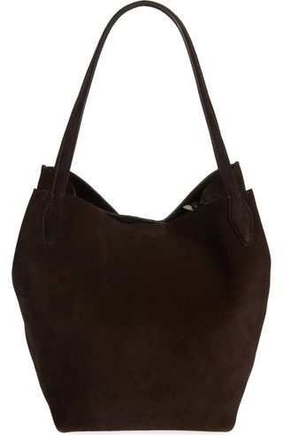 The Oversize Shopper Tote in Soft Grain Suede