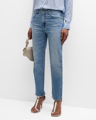 Saige High-Rise Straight Jeans