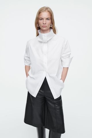 Funnel-Neck Shirt