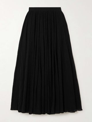 Toteme, Plissé-organic cotton-blend maxi skirt