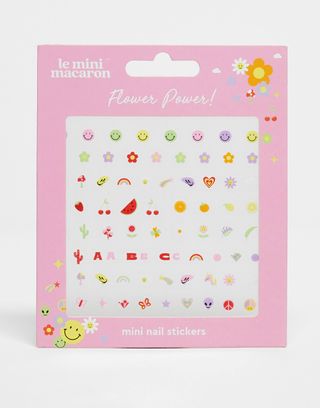 Le Mini Macaron Flower Power! Mini Nail Stickers