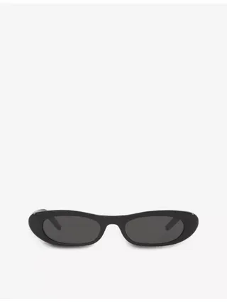 Sl557 Rectangular-Frame Acetate Sunglasses