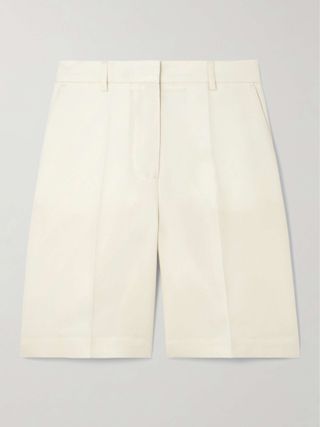 Pleated Grain De Poudre Shorts