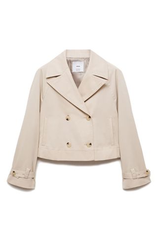 Double Breasted Crop Trench Coat