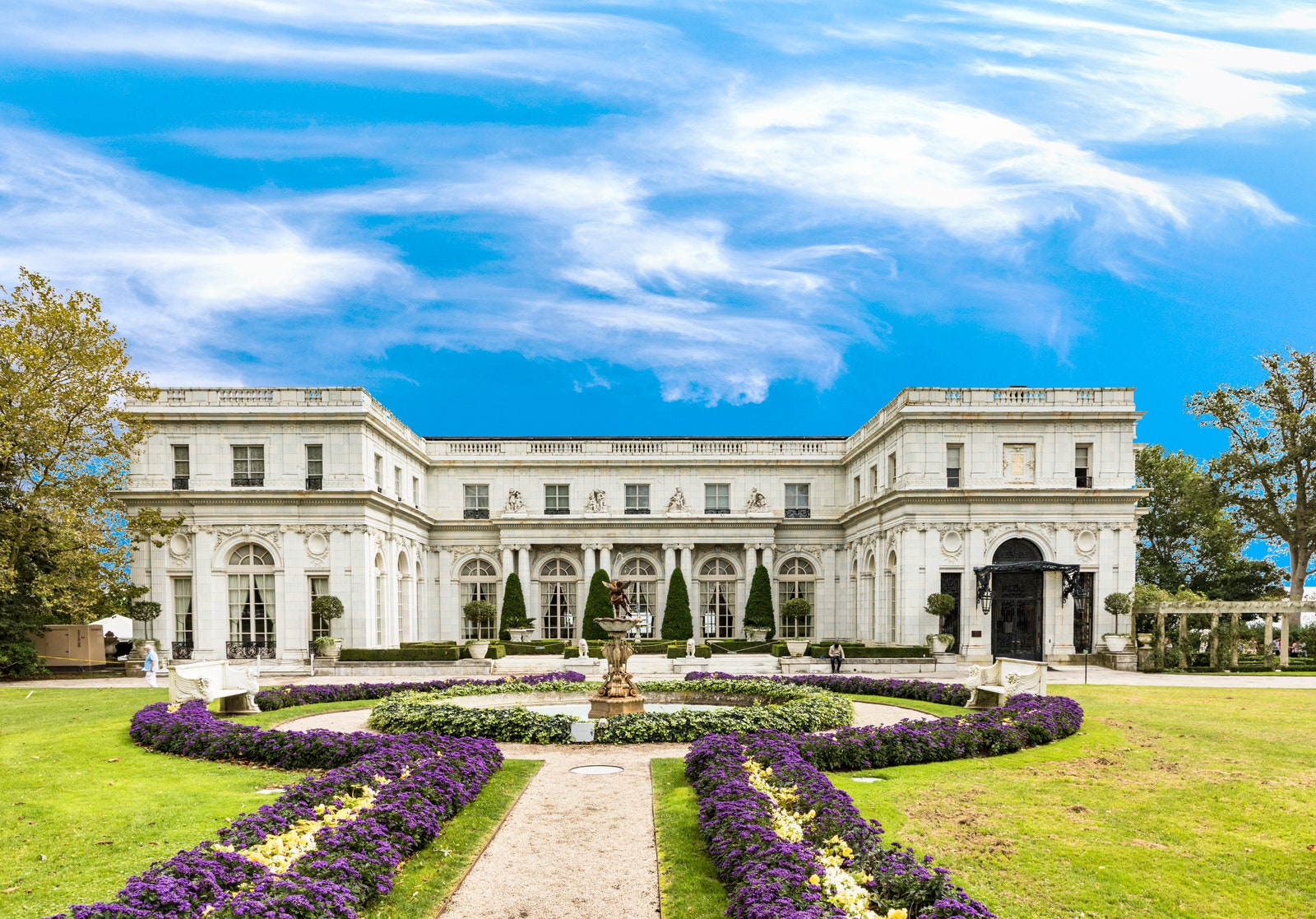 Image may contain Outdoors Plant Building Human Person Housing Mansion House and Campus