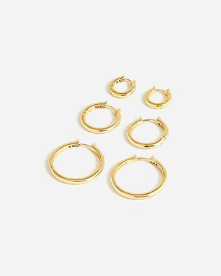 Small Hoop Earrings Set-Of-Three