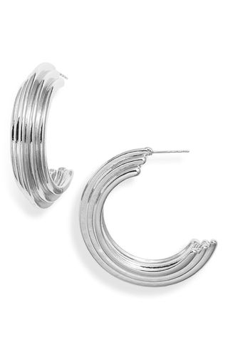 Deco Ridge Hoop Earrings