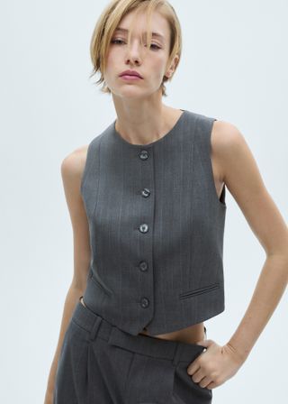 Pinstriped Suit Waistcoat