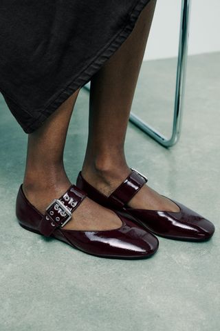 Ballet Flats With Buckle