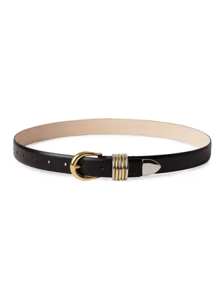 Déhanche, Hollyhock Mixed Metal Leather Belt