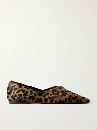 The Everyday Leopard-Print Calf Hair Ballet Flats