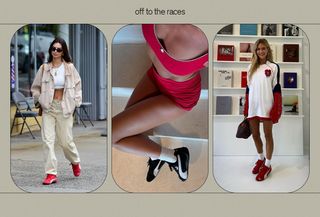 a collage of runway and influencer images featuring the top fall 2024 shoe trends