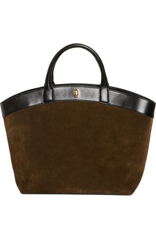 Large Tondo Suede & Leather Tote