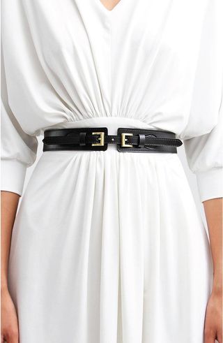 London Fog Leather Waist Belt