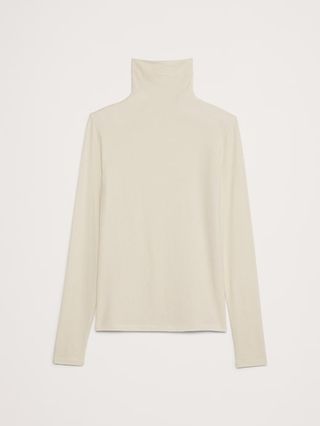 Wool-Blend Turtleneck T-Shirt