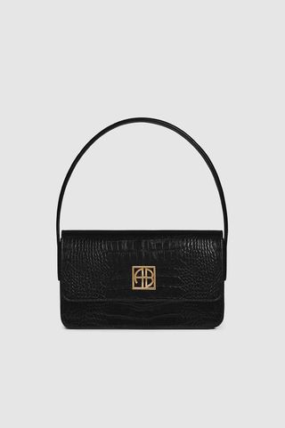 Elly Shoulder Bag - Black Embossed