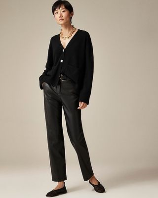 Kate Straight-Leg Pants in Faux Leather